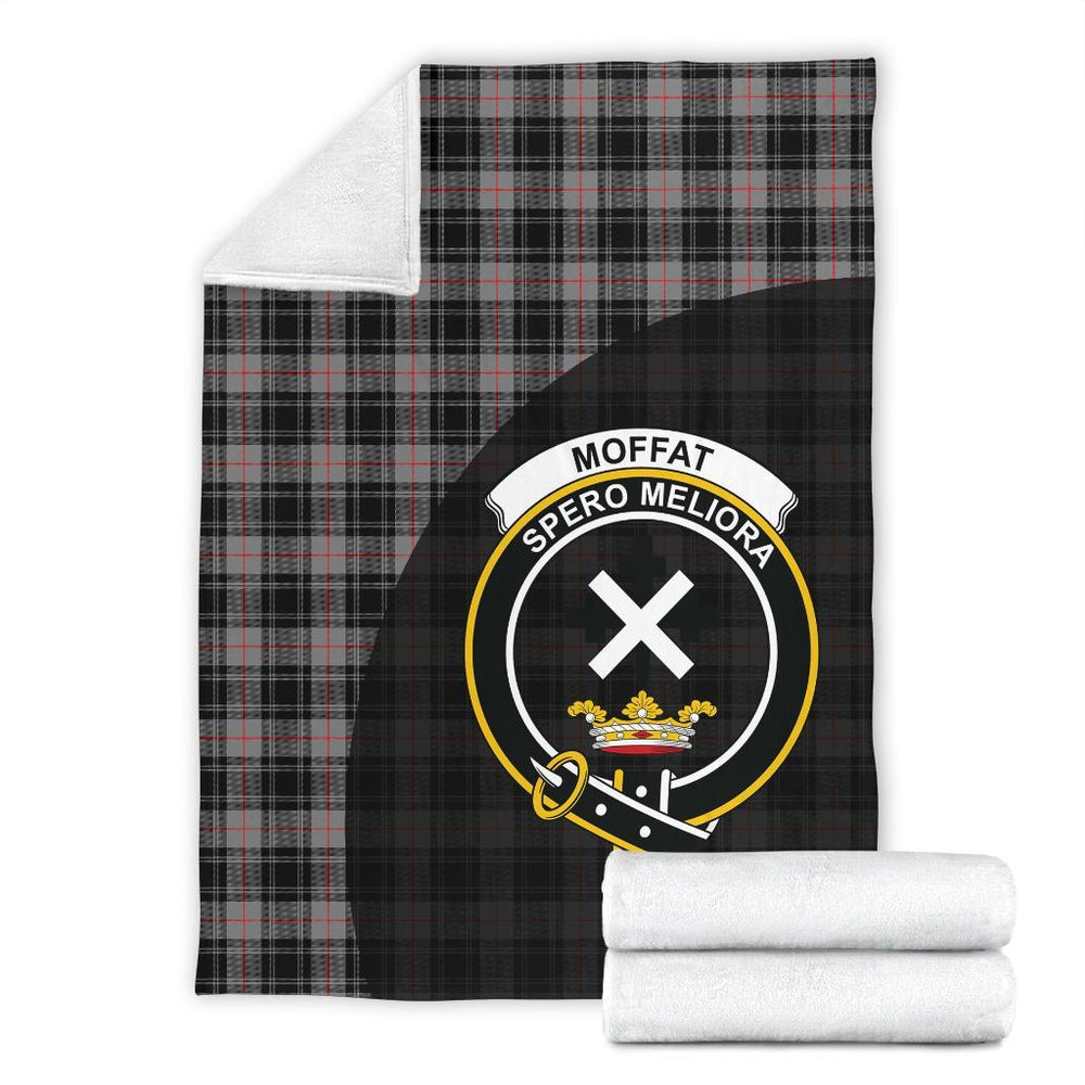Clan Moffat Modern Tartan Crest Blanket Wave Style OR62 Clan Moffat Tartan Today