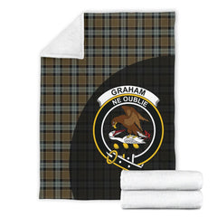 Clan Graham of Menteith Weathered Tartan Crest Blanket Wave Style YL42 Clan Graham Tartan Today