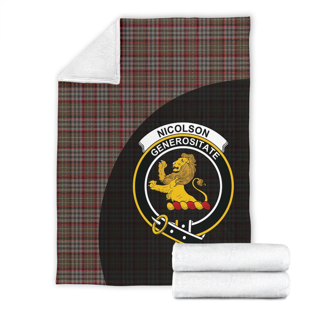 Clan Nicolson Hunting Weathered Tartan Crest Blanket Wave Style RM89 Clan Nicolson Tartan Today