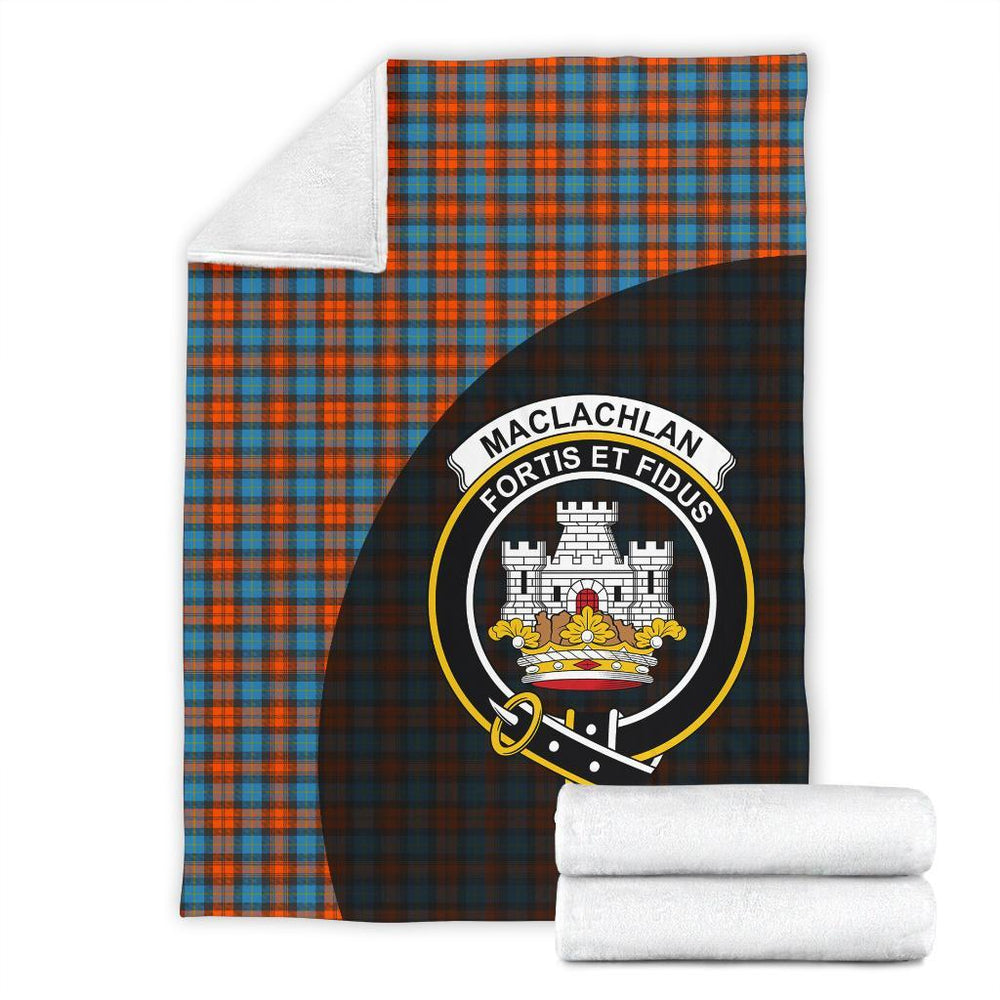 Clan MacLachlan Ancient Tartan Crest Blanket Wave Style JX69 Clan Hall Tartan Today