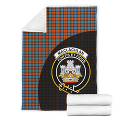 Clan MacLachlan Ancient Tartan Crest Blanket Wave Style JX69 Clan Hall Tartan Today