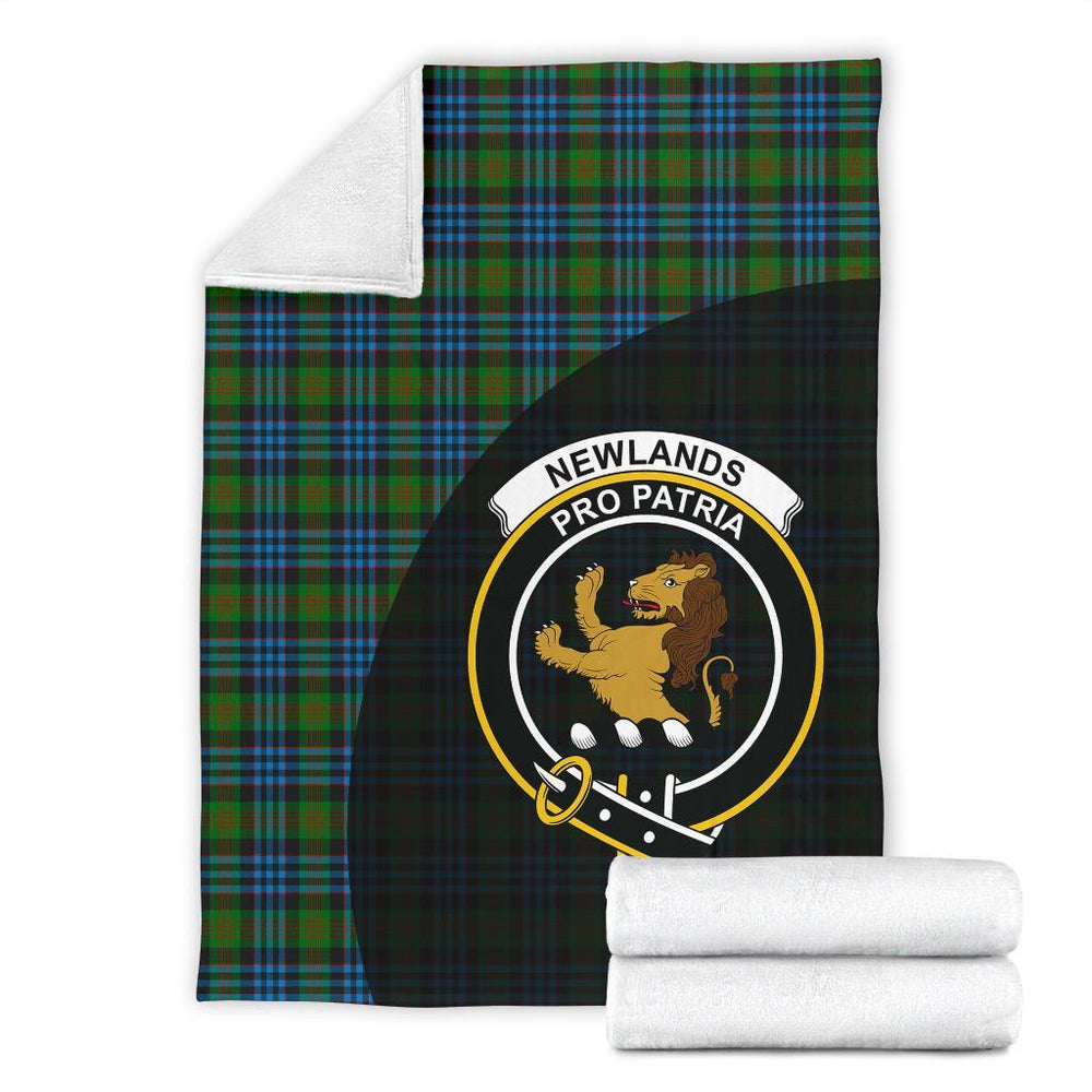 Clan Newlands of Lauriston Tartan Crest Blanket Wave Style EF76 Clan Newlands Tartan Today
