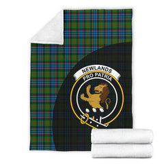Clan Newlands of Lauriston Tartan Crest Blanket Wave Style EF76 Clan Newlands Tartan Today