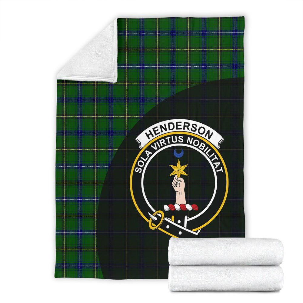 Clan Henderson Modern Tartan Crest Blanket Wave Style PP92 Clan Henderson Tartan Today