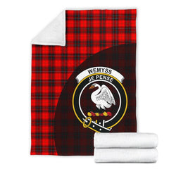 Clan Wemyss Modern Tartan Crest Blanket Wave Style OP81 Clan Wemyss Tartan Today