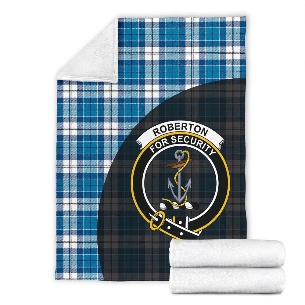 Clan Roberton Tartan Crest Blanket Wave Style BQ35 Clan Roberton Tartan Today