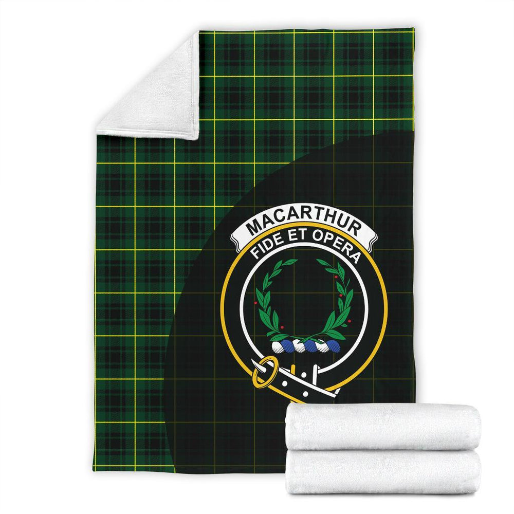 Clan MacArthur Modern Tartan Crest Blanket Wave Style MG15 Clan MacArthur Tartan Today
