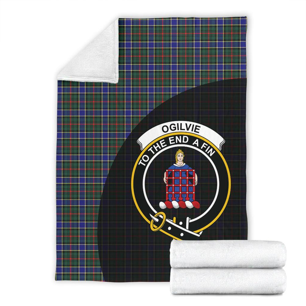 Clan Ogilvie Hunting Modern Tartan Crest Blanket Wave Style VR12 Clan Ogilvie Tartan Today