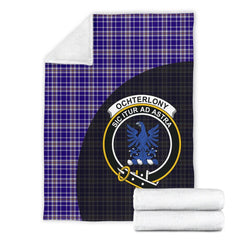 Clan Ochterlony Tartan Crest Blanket Wave Style MY26 Clan Ochterlony/ Ochterlonie Tartan Today