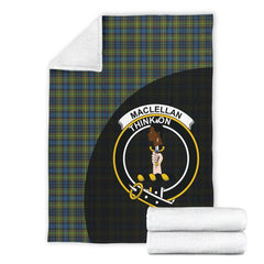 Clan MacLellan Ancient Tartan Crest Blanket Wave Style NT26 Clan Hall Tartan Today