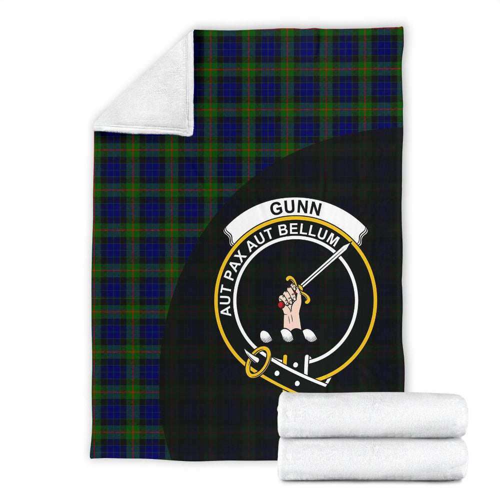 Clan Gunn Modern Tartan Crest Blanket Wave Style HF63 Clan Gunn Tartan Today