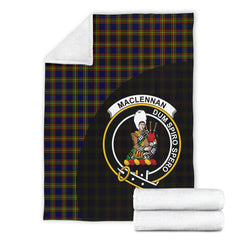 Clan MacLellan Modern Tartan Crest Blanket Wave Style KM72 Clan Hall Tartan Today