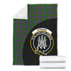 Clan Strange of Balkaskie Tartan Crest Blanket Wave Style FP16 Clan Strange Tartan Today