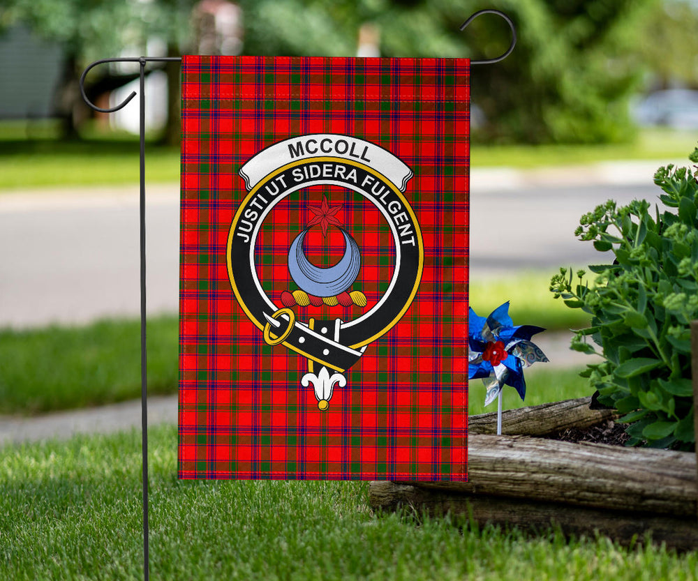 Clan McColl Tartan Crest Garden Flag - SPRG51 Clan Garden Tartan Today