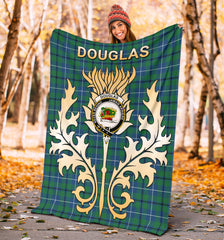 Clan Douglas Ancient Tartan Crest Blanket Gold Thistle Style XY48 Clan Douglas Tartan Today