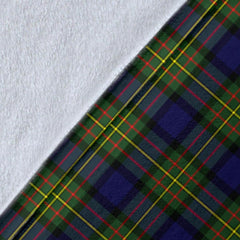 Clan MacLaren Modern Tartan Crest Blanket Wave Style FW63 Clan Hall Tartan Today