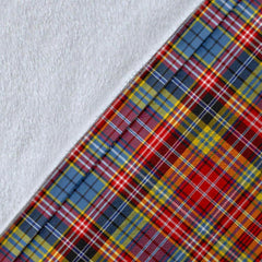 Clan Drummond of Strathallan Tartan Crest Blanket Wave Style FH88 Clan Hall Tartan Today