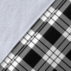 Clan MacFarlane Black & White Tartan Crest Blanket Wave Style BN76 Clan MacFarlane Tartan Today