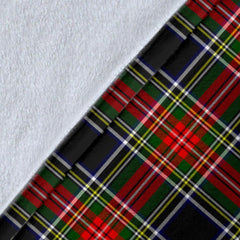 Clan Stewart Black Tartan Crest Blanket Wave Style MK78 Clan Stewart Tartan Today