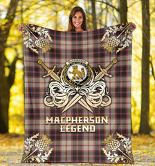 Clan MacPherson Hunting Ancient Tartan Gold Courage Symbol Blanket SPTU97 Clan MacPherson Tartan Today