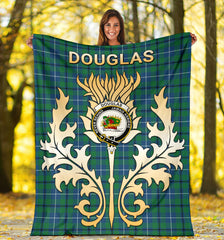 Clan Douglas Ancient Tartan Crest Blanket Gold Thistle Style XY48 Clan Douglas Tartan Today