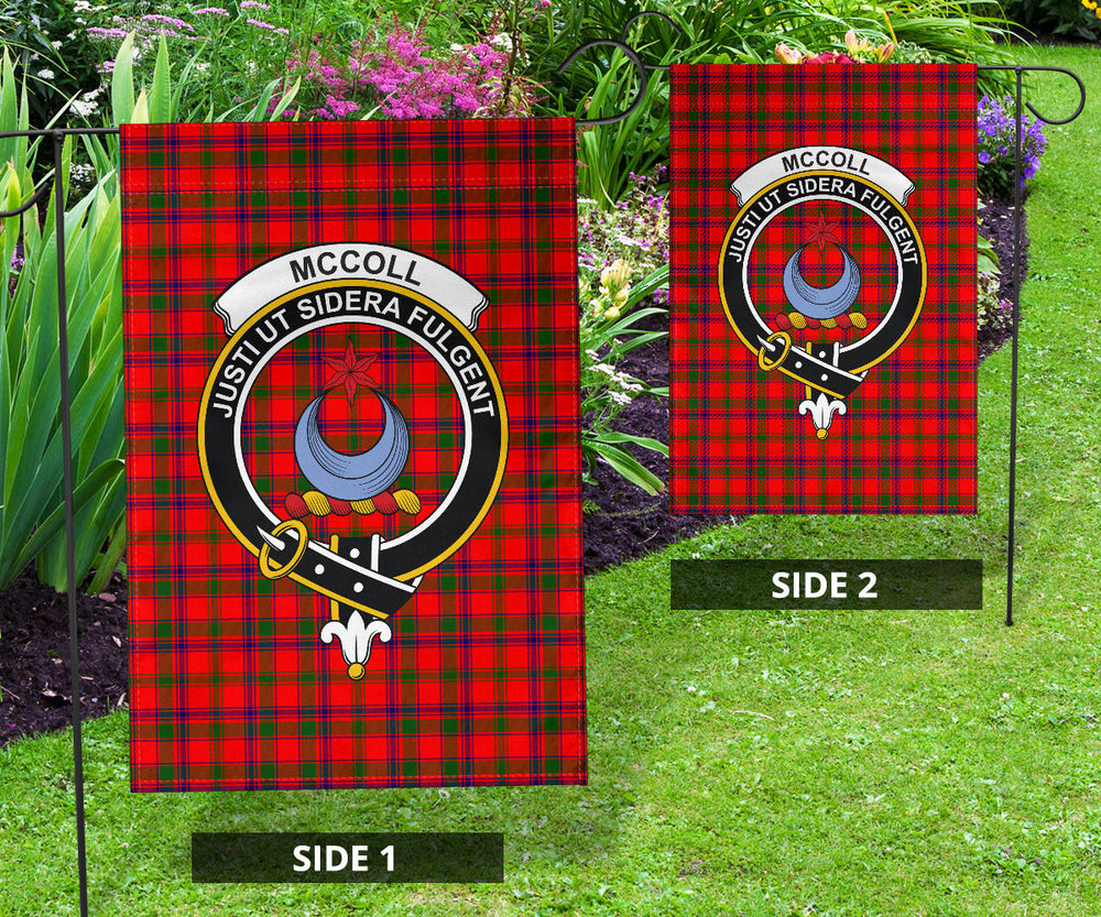 Clan McColl Tartan Crest Garden Flag - SPRG51 Clan Garden Tartan Today