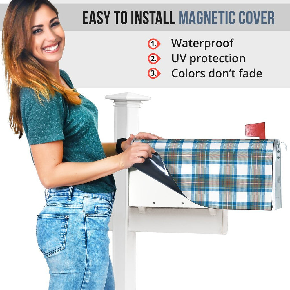 Clan Stewart Muted Blue Tartan Mailbox IO16 Clan Stewart Tartan Today