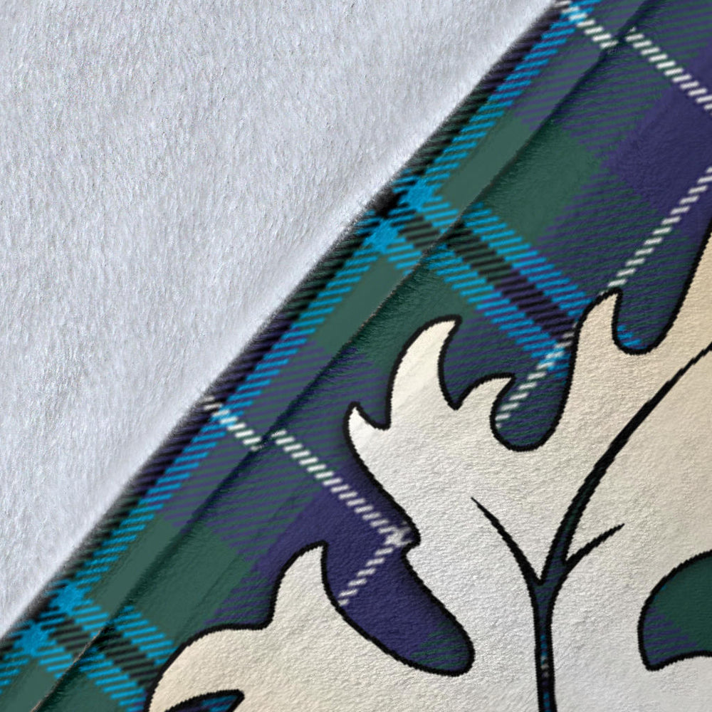 Clan Douglas Modern Tartan Crest Blanket Gold Thistle Style PJ86 Clan Douglas Tartan Today