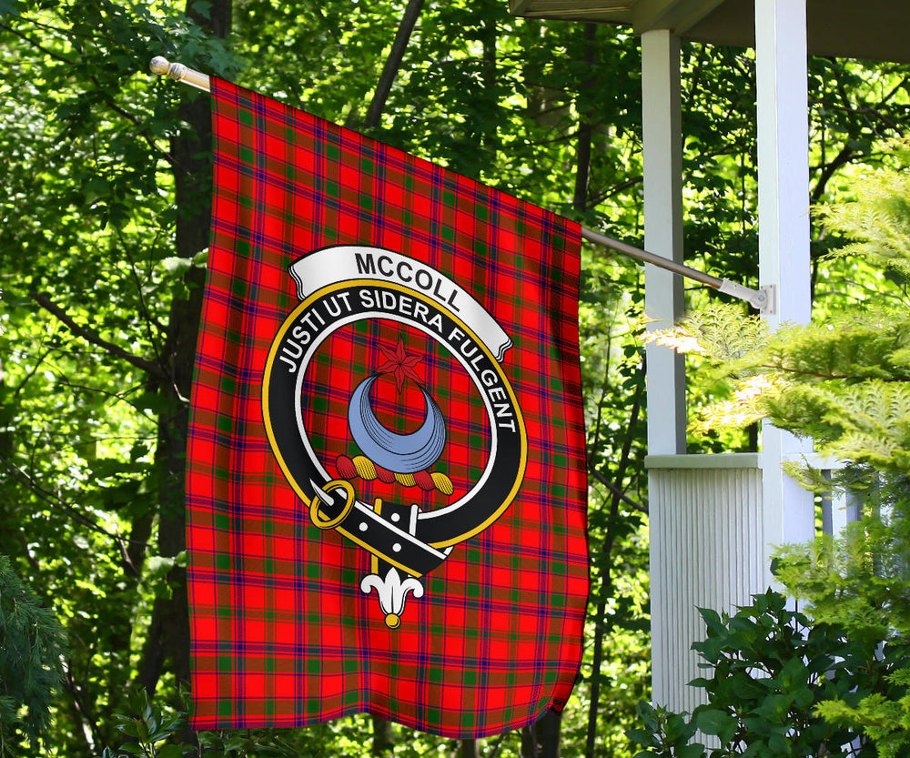 Clan McColl Tartan Crest Garden Flag - SPRG51 Clan Garden Tartan Today