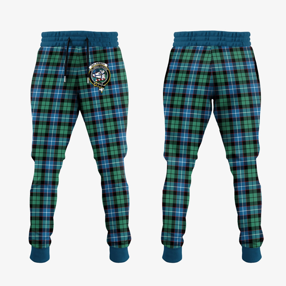 Clan Galbraith Ancient Tartan Crest Jogger Sweatpants VX31 Clan Rait Tartan Today