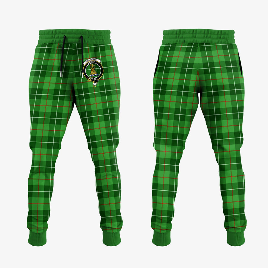 Clan Galloway Tartan Crest Jogger Sweatpants