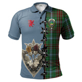 Clan Gayre Tartan Polo Shirt - Lion Rampant And Celtic Thistle Style EM34 Gayre Tartan Tartan Polo