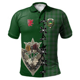 Clan Gayre Dress Tartan Polo Shirt - Lion Rampant And Celtic Thistle Style WT21 Gayre Dress Tartan Tartan Polo