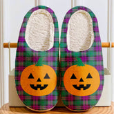 Clan MacArthur – Milton Tartan Halloween Pumpkin Slippers, Fluffy Spooky Slippers HJ43 MacArthur – Milton Tartan Tartan Halloween