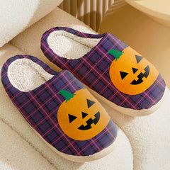 Clan Universal Masonic Tartan Tartan Halloween Pumpkin Slippers, Fluffy Spooky Slippers HX74 Universal Masonic Tartan Tartan Tartan Halloween