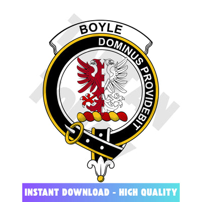Clan Boyle Tartan Crest, Badges, Heraldry, Clans, Family Scotland PNG, Digital ClipArt High Quality