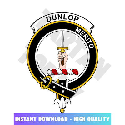 Clan Dunlop Tartan Crest, Badges, Heraldry, Clans, Family Scotland PNG, Digital ClipArt High Quality