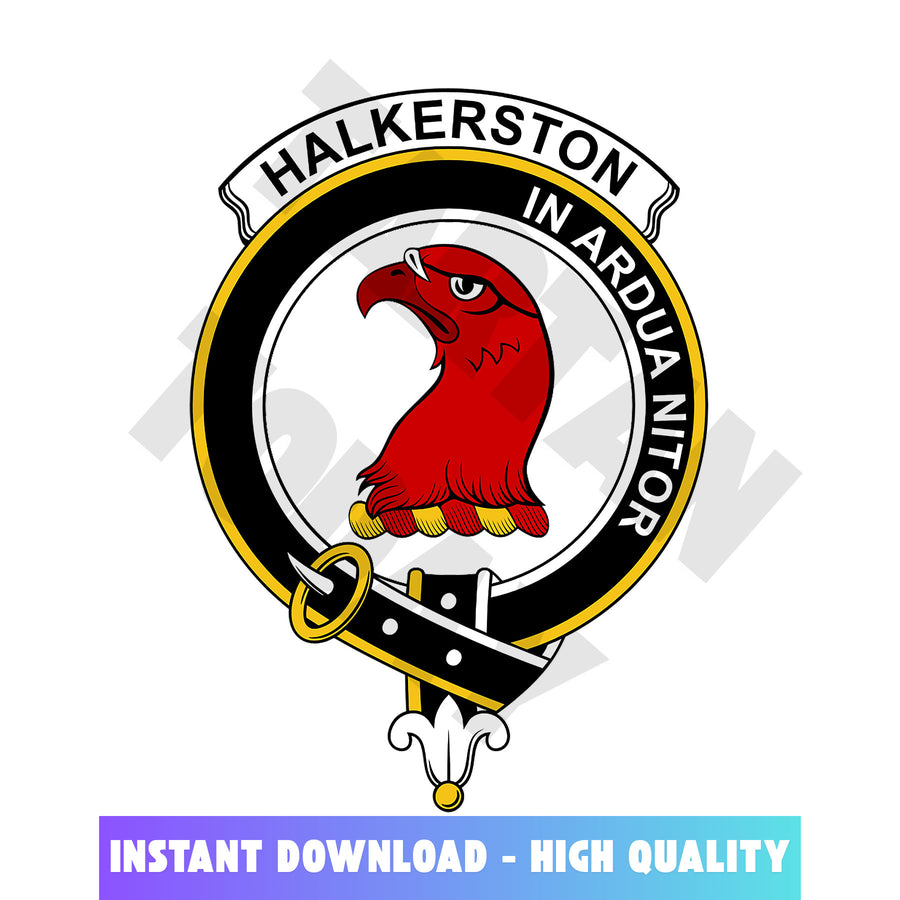 Clan Halkerston Tartan Crest, Badges, Heraldry, Clans, Family Scotland PNG, Digital ClipArt High Quality