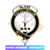 Clan Blane Tartan Crest, Badges, Heraldry, Clans, Family Scotland PNG, Digital ClipArt High Quality GA78 Blane Tartan Tartan Today