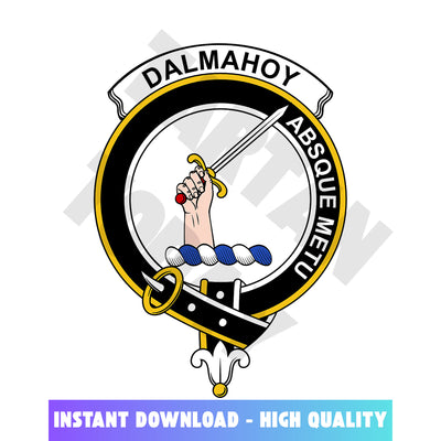 Clan Dalmahoy Tartan Crest, Badges, Heraldry, Clans, Family Scotland PNG, Digital ClipArt High Quality