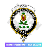 Clan Don Tartan Crest, Badges, Heraldry, Clans, Family Scotland PNG, Digital ClipArt High Quality WJ75 Don Tartan Tartan Today