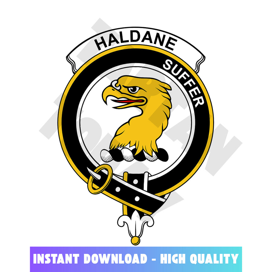 Clan Haldane Tartan Crest, Badges, Heraldry, Clans, Family Scotland PNG, Digital ClipArt High Quality