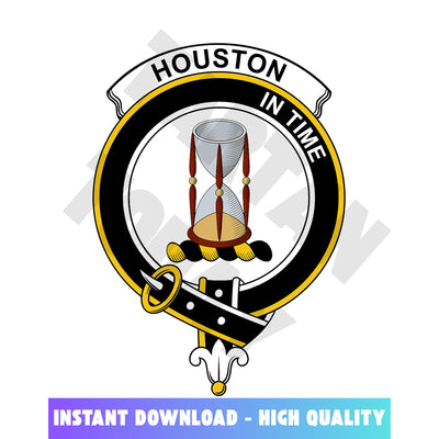 Clan Houston Tartan Crest, Badges, Heraldry, Clans, Family Scotland PNG, Digital ClipArt High Quality