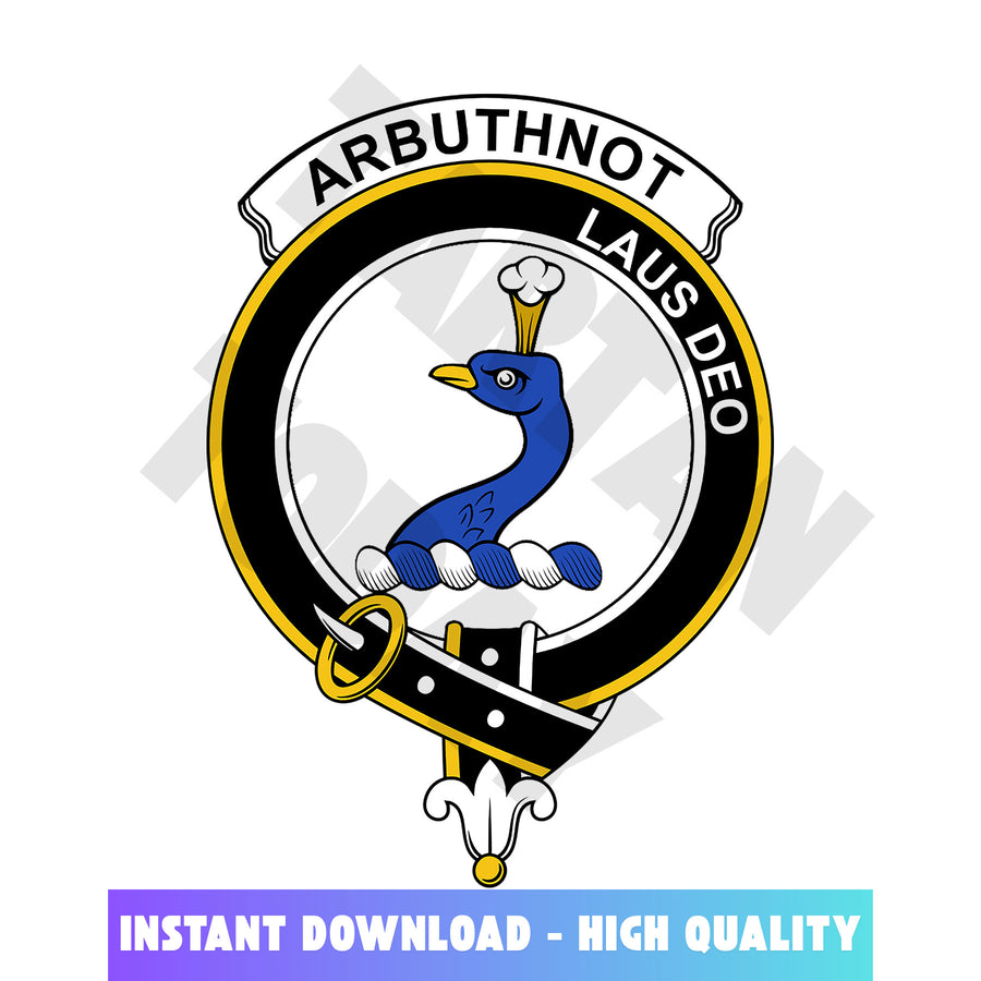 Clan Arbuthnot Tartan Crest, Badges, Heraldry, Clans, Family Scotland PNG, Digital ClipArt High Quality