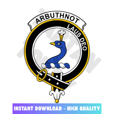 Clan Arbuthnot Tartan Crest, Badges, Heraldry, Clans, Family Scotland PNG, Digital ClipArt High Quality