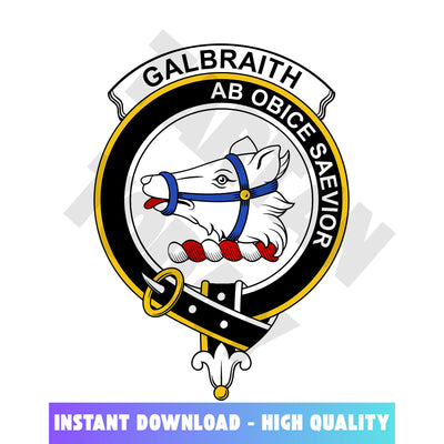 Clan Galbraith Tartan Crest, Badges, Heraldry, Clans, Family Scotland PNG, Digital ClipArt High Quality