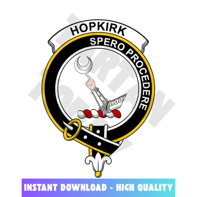 Clan Hopkirk Tartan Crest, Badges, Heraldry, Clans, Family Scotland PNG, Digital ClipArt High Quality