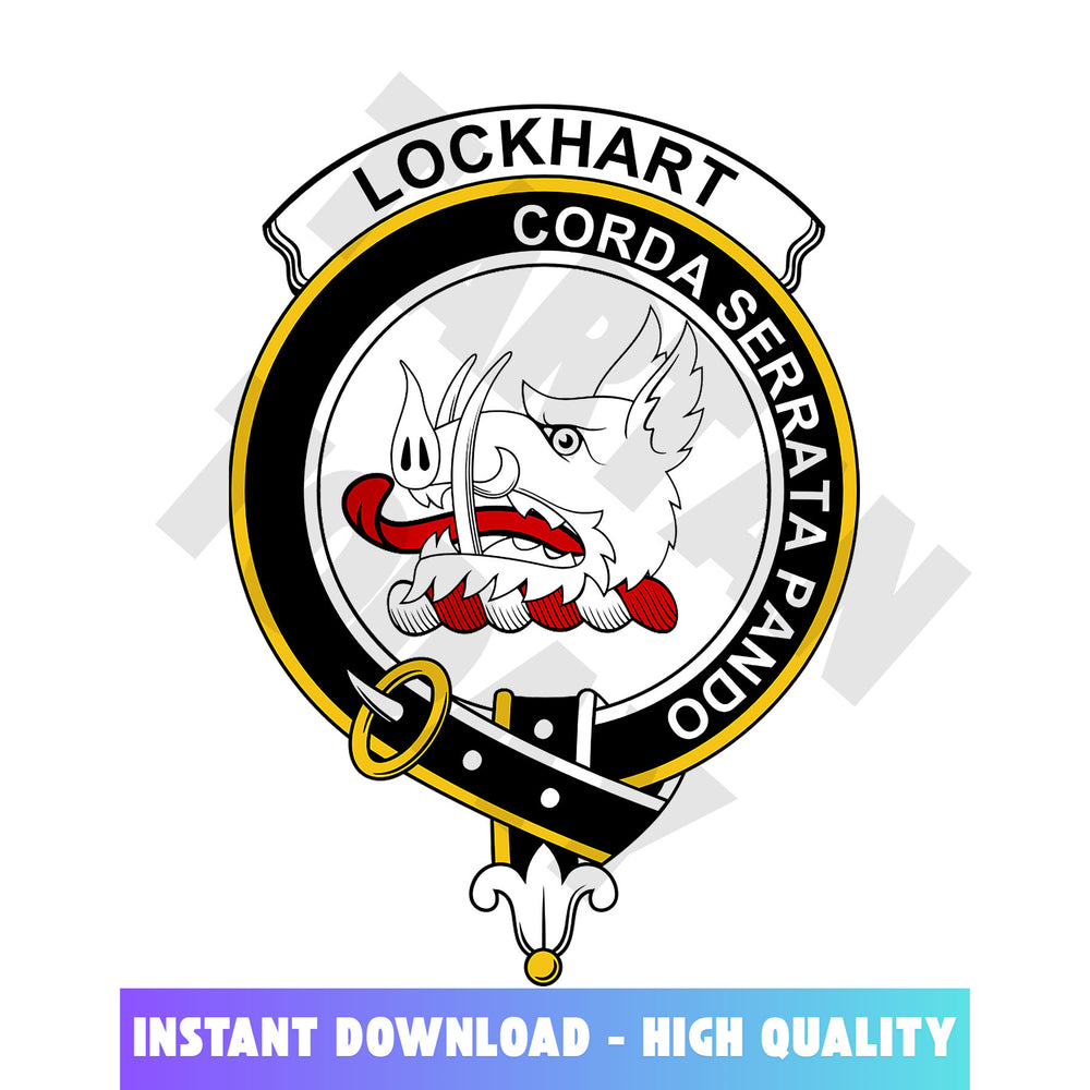Clan Lockhart Tartan Crest, Badges, Heraldry, Clans, Family Scotland PNG, Digital ClipArt High Quality UJ26 Lockhart Tartan Tartan Today