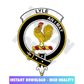 Clan Lyle Tartan Crest, Badges, Heraldry, Clans, Family Scotland PNG, Digital ClipArt High Quality XJ19 Lyle Tartan Tartan Today