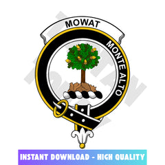 Clan Mowat (of Inglistoun) Tartan Crest, Badges, Heraldry, Clans, Family Scotland PNG, Digital ClipArt High Quality GT18 Mowat (of Inglistoun) Tartan Tartan Today